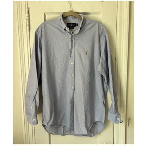 Ralph Lauren Shirt Yarmouth Cotton Oxford Long Sleeve Button Down Sz16.5-34Pony